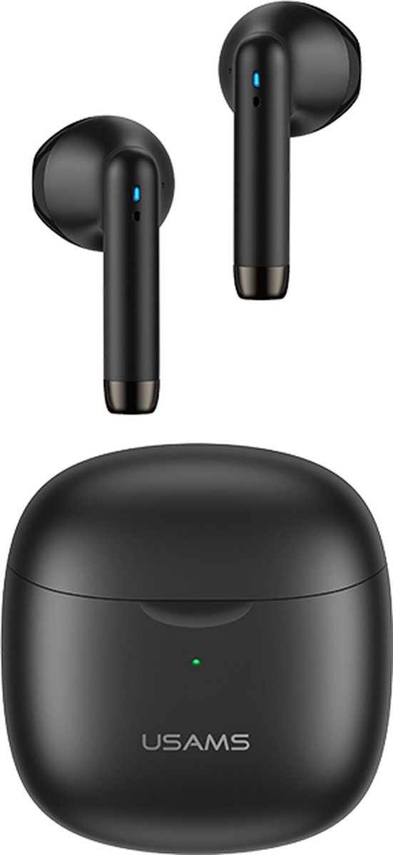 Usams IA04 - Draadloze in-ear oordopjes - earbuds - Bluetooth 5.0 - USB-C - Mini TWS draadloze koptelefoon met oplaadcase - zwart