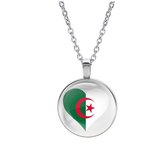 Ketting Glas - Hart Vlag Algerije