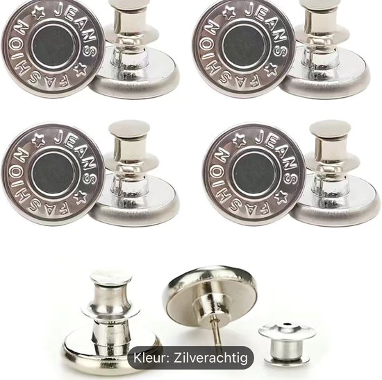 Spijkerbroek knoop - 17mm - Jeans fashion - 5 stuks