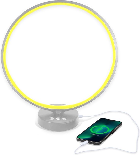 Bolt Electronics ® Tafellamp – Moodlamp – Lichttherapielamp - Moodlight – Daglichtlamp – Wit licht – Zilver