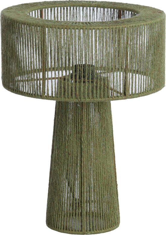 Light & Living Lampe de Table Selva - Jute - 40cm - Vert