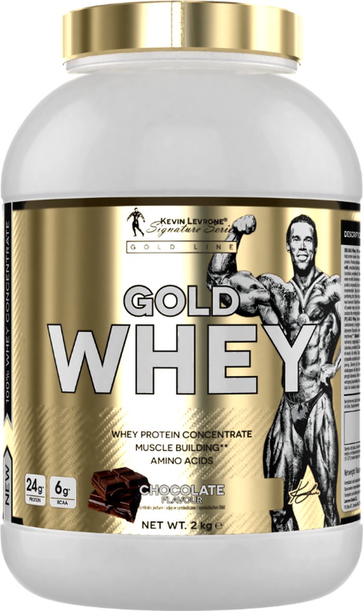 Kevin Levrone Gold Whey Proteine - Whey concentraat - 2000g - Chocolade