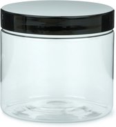 Pot PET de 200 ml transparent avec couvercle à vis