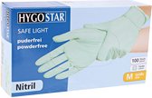 Hygostar wegwerp handschoenen nitril poedervrij GROEN - maat S - 100 stuks