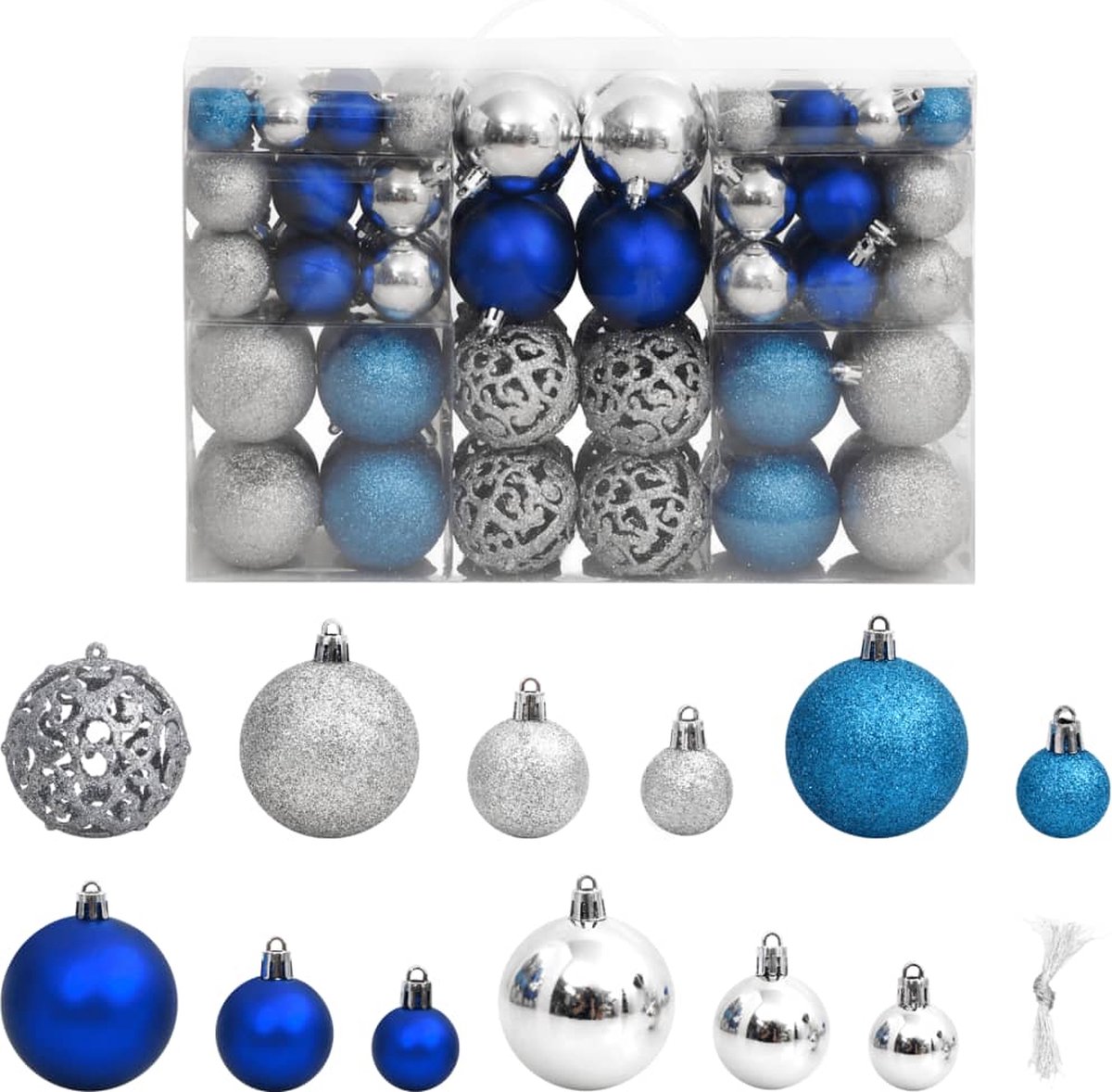 Blauwe Kerstboom Ballen Set Met Geïsoleerde Op Transparante Achtergrond Realistische Hangende Blauwe Kerstballen Xmas Vakantie Feest Decor 145391 1130
