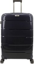 SB Travelbags 'Expandable' bagage koffer 75cm 4 dubbele wielen trolley - Donker Blauw