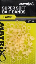 Matrix Super Soft Bait Bands (100 pcs) - Maat : Large