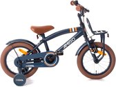 Vélo pour enfants AMIGO 2Cool - Vélo pour garçon de 14 pouces - avec Roues d'entraînement d'entraînement - Frein à rétropédalage - Blauw