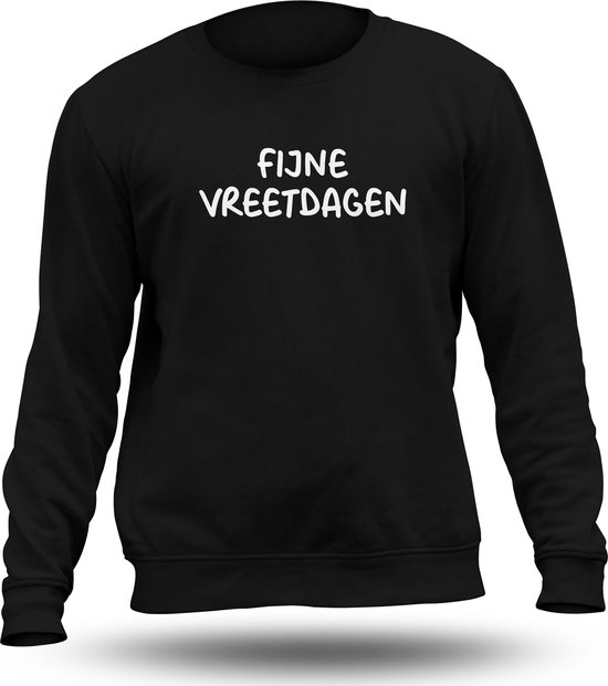 Fijne vreetdagen kersttrui - Unisex - zwart