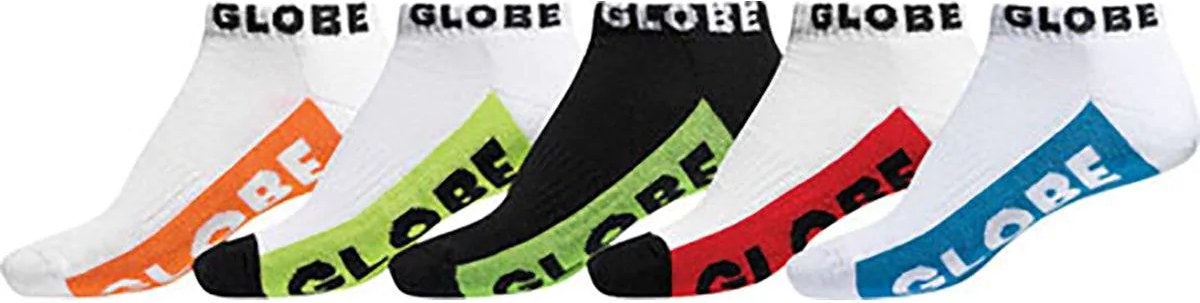 Globe Multi Brights Ankle Sock 5pack Zie Afbeelding