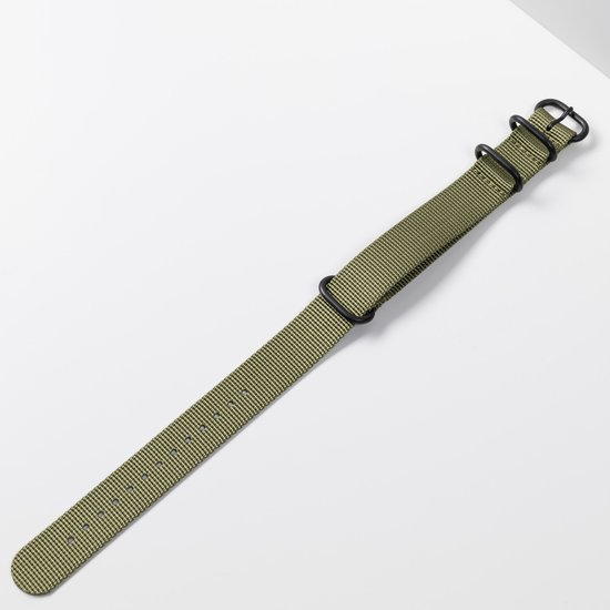 La boutique de montres Style de vie | Bracelet de montre en toile vert 20 mm