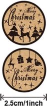 Kerst stickers "MULTIPLAZA" rond  50 stuks  2 soorten - merry christmas - feestdagen - kerstgroet - verzenden - bedrijf - post - kaart - kado - klanten