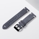 La boutique de montres Style de vie | Bracelet de montre de Luxe en daim gris clair 20 mm