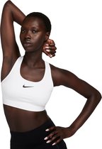 Nike swoosh medium support sport bh in de kleur wit.