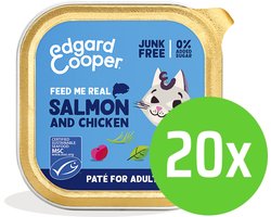 Edgard & Cooper Kattenvoer Adult Pate Zalm - Kip 85 gram - 20 kuipjes