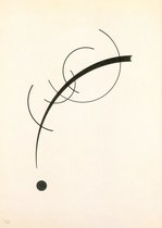 Kunstdruk Wassily Kandinsky - Freie Kurve auf den Punkt 50x70cm