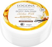 LOGONA Naturkosmetik Rich Body Balm Limited Edition with Organic Almond Oil, Pampering Organic Vanilla & Organic Turmeric, for a Smooth & Delicate Skin Feeling, 150 ml