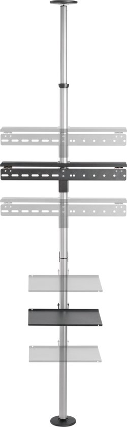 Deltaco ARM-0455 Vloer / Plafond Montagepaal voor 37' tot 70' Schermen - hoogte maximaak 270 cm - VESA - Aluminium