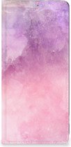 Leuk Telefoonhoesje Geschikt voor OPPO A98 5G Bookcase Cover Pink Purple Paint