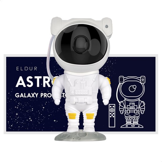 Projecteur Eldur® Astronaut Star - Ciel étoilé - Projecteur Galaxy - Incl. Manuel NL