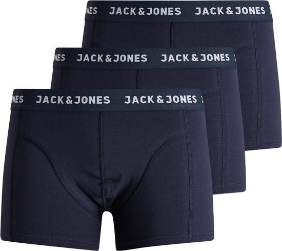 Jack & Jones Heren Boxershorts JACANTHONY Blauw 3-Pack