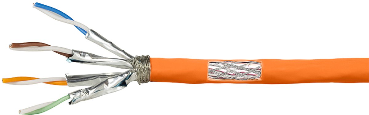 Logilink installatiekabel S/FTP Cat7 AWG23 1000MHz oranje 200,0m