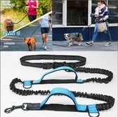 Honden Runnig belt - Rennen - Joggen - Wandelen - Hond - Anti schok - Zwart Blauw