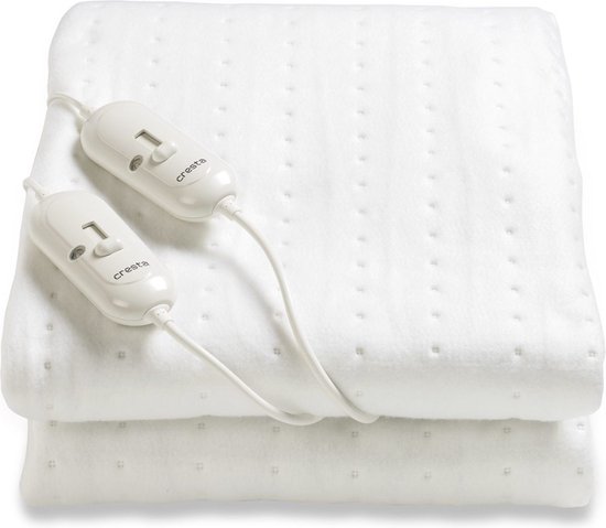 Cresta Care KTS102 Elektrische deken 2 persoons machine wasbaar cosy fleece 160x140 cm