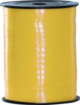 Sierlint of cadeaulint - geel - dun - 500 meter x 0.5 cm - Feestartikelen en versiering