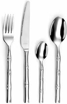 Karma Cutlery Set, Stainless Steel, 24-Piece Cutlery Set for 6 People, 13.7 x 7 x 26 cm