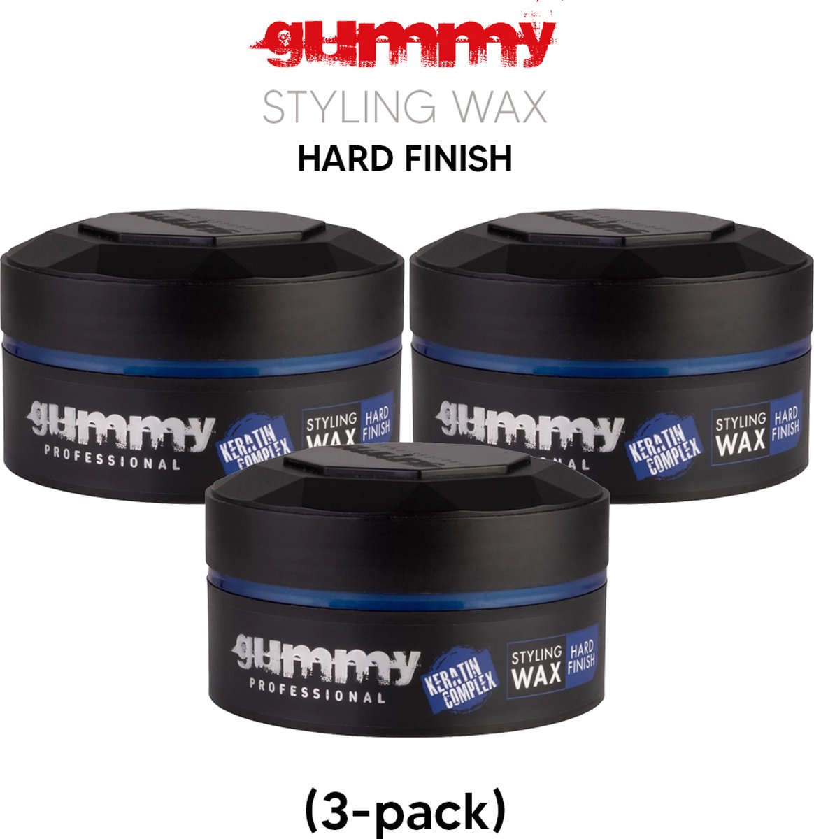 Gummy wax hard finish (3-pack)