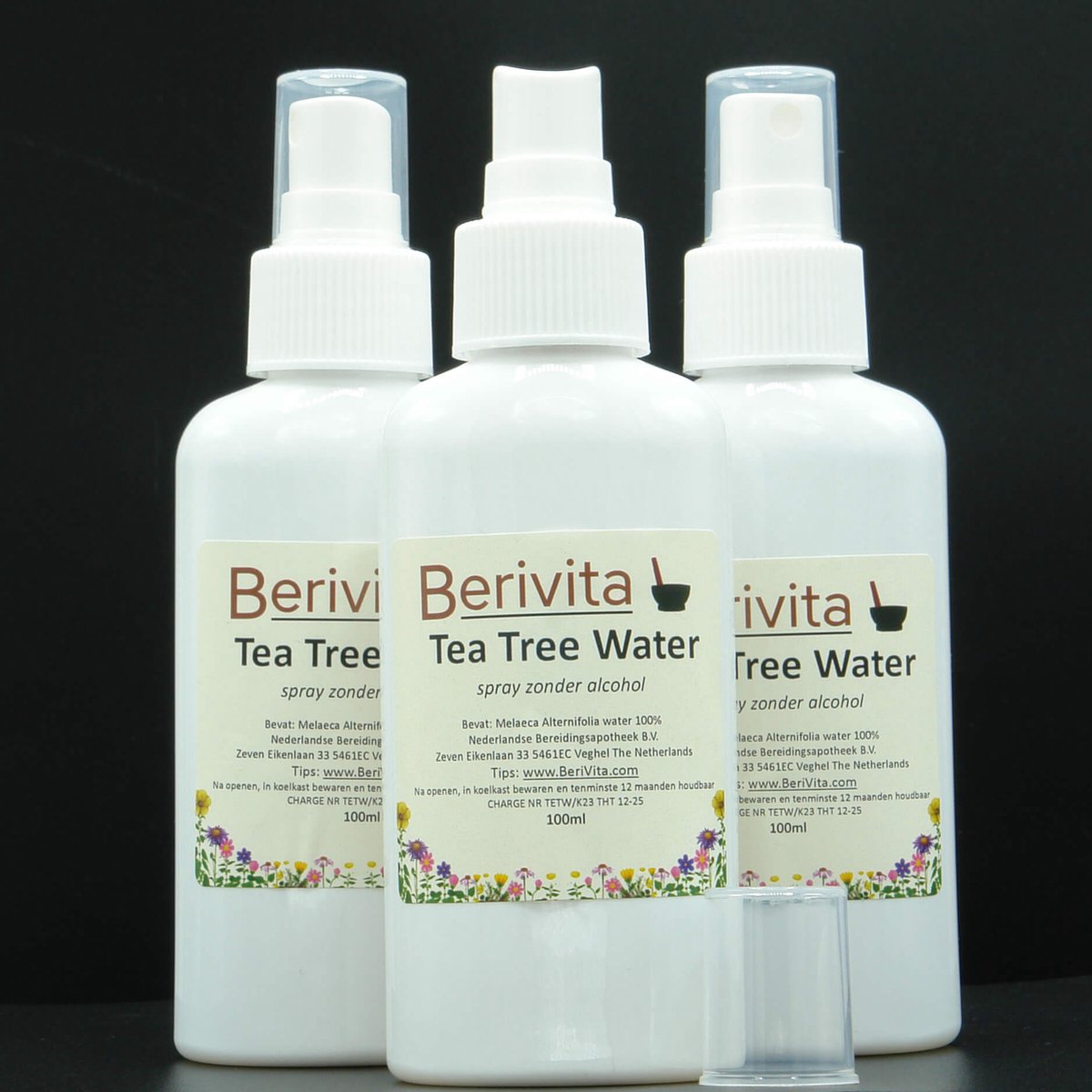 Tea Tree Water 3x100ml Spray 100% Puur - Zonder Alcohol - Zuiverende Natuurlijke Toner - Hydrolaat