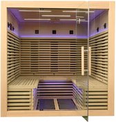 Sauna d'angle infrarouge haut de gamme pour 6 personnes - Holl's Canopée 6