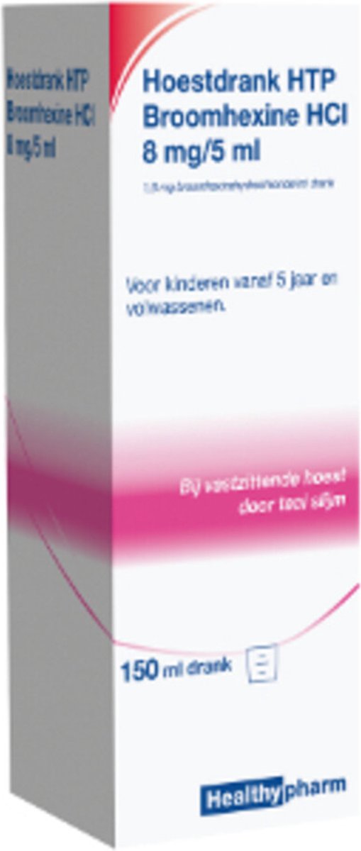 Goedkoopste Healthypharm Hoestdrank Volwassen 8mg/5 ml - 2 x 250 ml