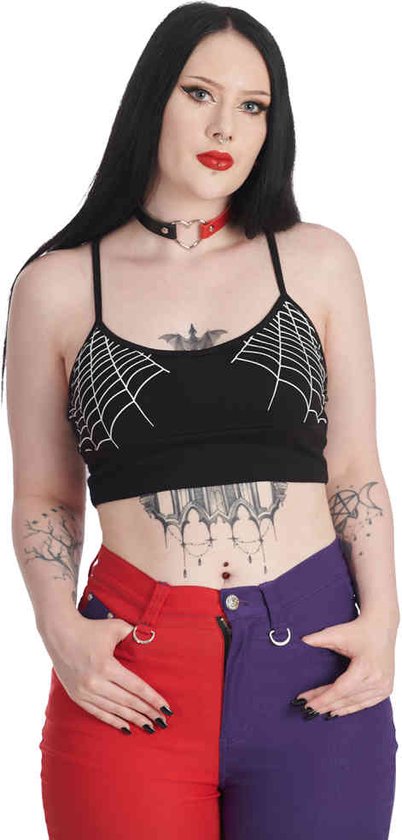 Banned - Deadly Nights Crop top - XL - Zwart