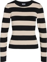 Noisy may Trui Nmjaz L/s O-neck Knit Fwd Noos 27028629 Black/oatmeal Dames Maat - S