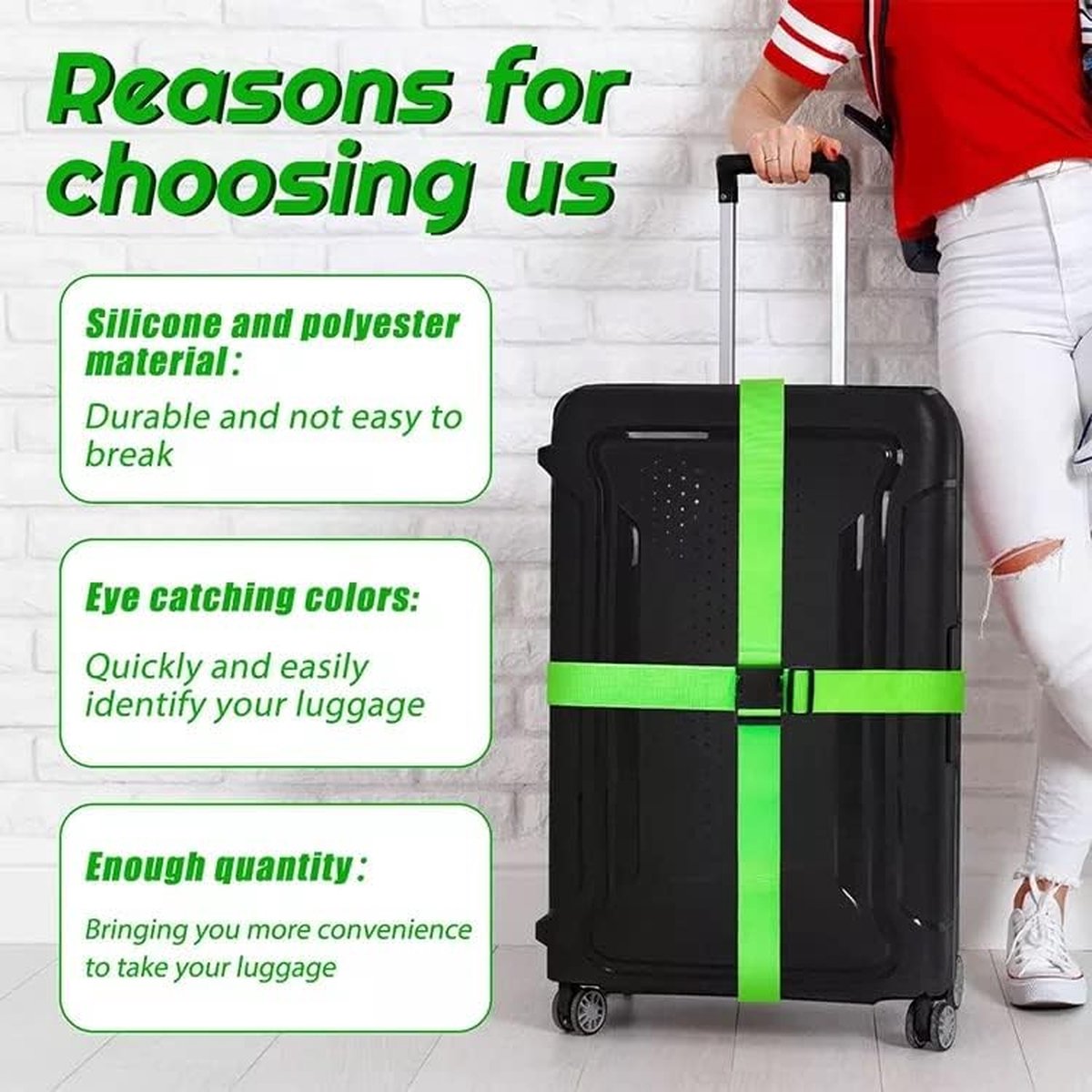Lot de 4 étiquettes à bagages en cuir pour valises