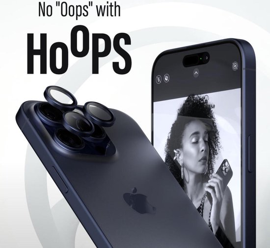 PanzerGlass® Hoops Camera Lens Protector iPhone 15 Pro | 15 Pro Max | White  Titanium