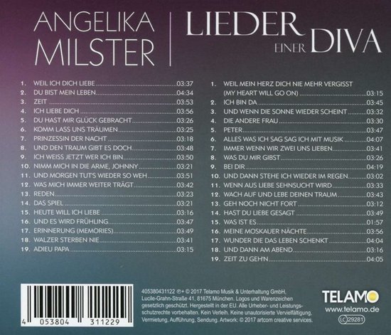Alles Was Zählt Songsuche Lied Heute Lieder Einer Diva, Angelika Milster | Muziek | bol