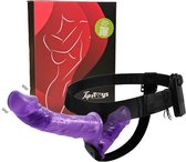 TipsToys Vibrerende Strap On Voorbind Dildo Vibrators - Buttplug SexToys voor Vrouwen Paars