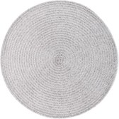 Placemat MELANGE rond, SET/6, dia 38cm, taupe