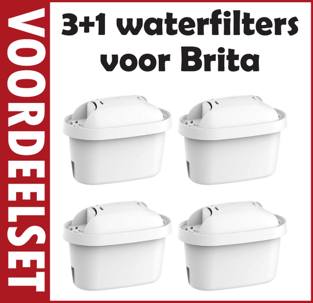 VOORDEELSET 3+1 gratis ECCELLENTE Max+ waterfilters compatibel met Brita Maxtra filterpatronen / 100482