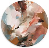 WallCircle - Wandcirkel 140x140 - Verf - Kleuren - Abstract - Kunst - Ronde schilderijen woonkamer - Wandbord rond - Muurdecoratie cirkel - Kamer decoratie binnen - Wanddecoratie muurcirkel - Woonaccessoires