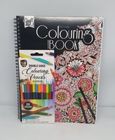Kleurboek volwassenen set met potloden - Cadeauverpakking