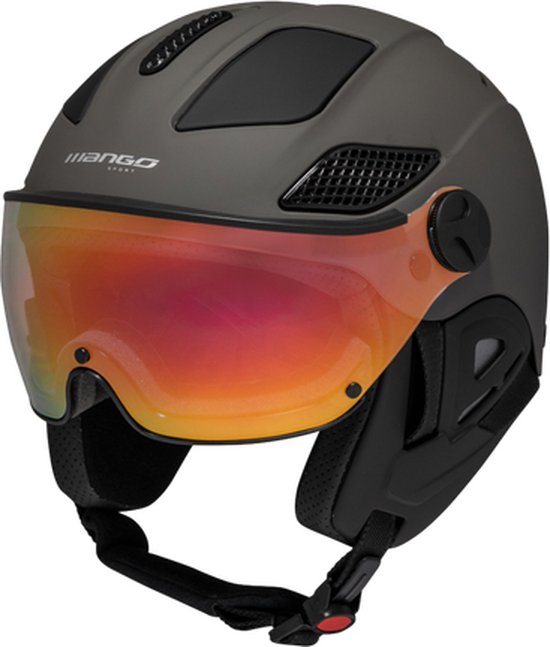 Mango Quota Free skihelm met vizier - grijs - maat 58-60 cm