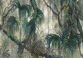 Fotobehang - Planten - Jungle - Bos - Bladeren - Natuur - Groen - Vliesbehang - 416x254cm (lxb)