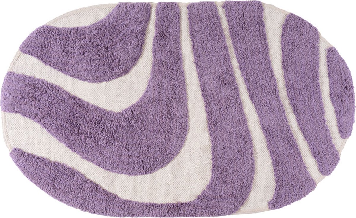 Badmat Beau - Purple Ovaal 60 x 100 cm