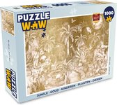 Puzzel Jungle - Goud - Kinderen - Planten - Dieren - Legpuzzel - Puzzel 1000 stukjes volwassenen