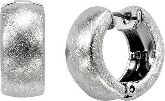 Behave Boucle d'oreille clou couleur argent mat