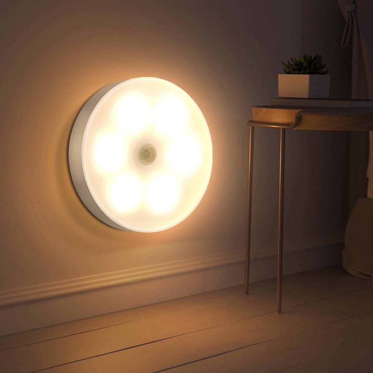 ITAGALA Intelligente Lamp met Sensor – Automatisch aan en uit – Nachtlamp – USB Oplaadbaar – Warm Wit Licht